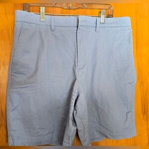 Lacoste Chino Shorts Mens 36 Regular Fit Blue Flat Front Casual Golf Crocodile